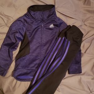 3T Adidas running suit Purple & Black